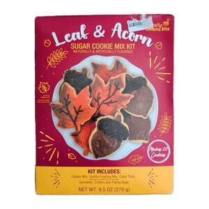 CRAFTY COOKING KITS Leaf & Acorn Sugar Cookie Mix Fall Autumn Leaves